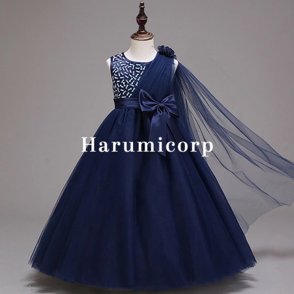 【即納】子供ドレス 発表会 ピアノ 結婚式 ドレス キッズ フォーマルドレス 白 ロングドレス ワンピース チュール ジュニアドレス ベビードレス キッズドレス 七五三 誕 演奏会 パーティードレス 4,401円