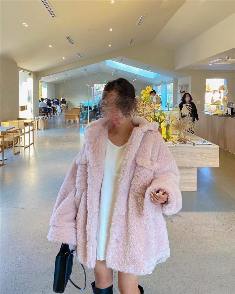 とてもファッション コットン ファー コート 柔らかい 女性 冬 小さい新鮮な 大人気 ゆったりする