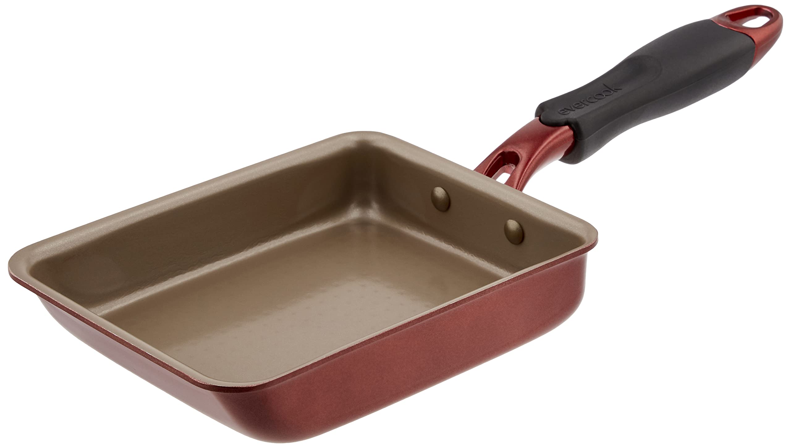 エバークック 卵焼き 13×18 オール熱源対応(IH対応) evercookα(エバークック アルファ) PFOA フリー ワインレッド 2年保証 ドウシシャ