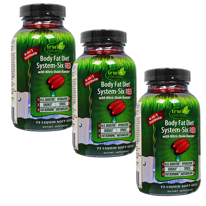 IrwinNaturals ボディファットダイエットシステムシックスRED 72錠 3本　アーウィンナチュラルズ 　海外発送日時指定不可　ヤマト国際便発送　日時指定不可