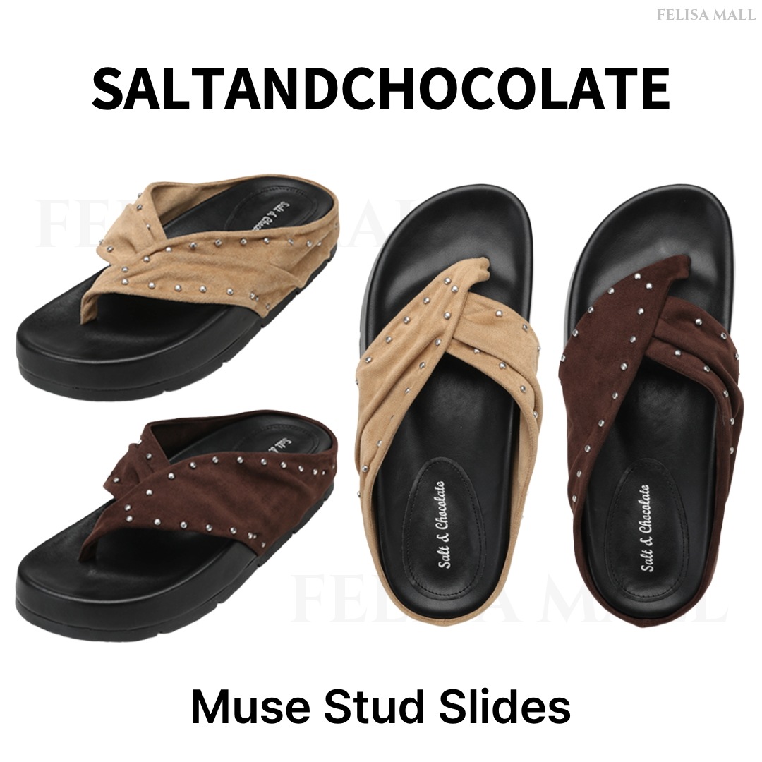 [SALT&CHOCOLATE] Muse Stud Slides サンダル 韓国人気