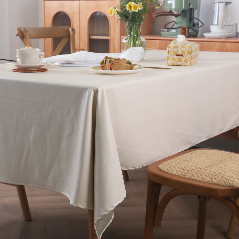 北欧スタイルインライト高級ミニマリストpuレザーテーブルクロス長方形家庭用コーヒーテーブルクロステーブルクロスラウンドテーブル