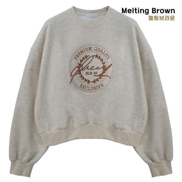 レディースクロップドマンツーマンルーズフィットTシャツ