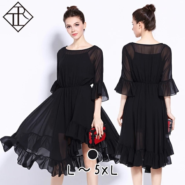 【即納】パーティードレス 大きいサイズ 膝丈 結婚式 ワンピース ドレス 結婚式ドレス お呼ばれドレス フォーマル マキシ丈 ワンピース ドレス 二次会 演奏会 発表会 同窓会 謝恩会 袖あり 体型カ