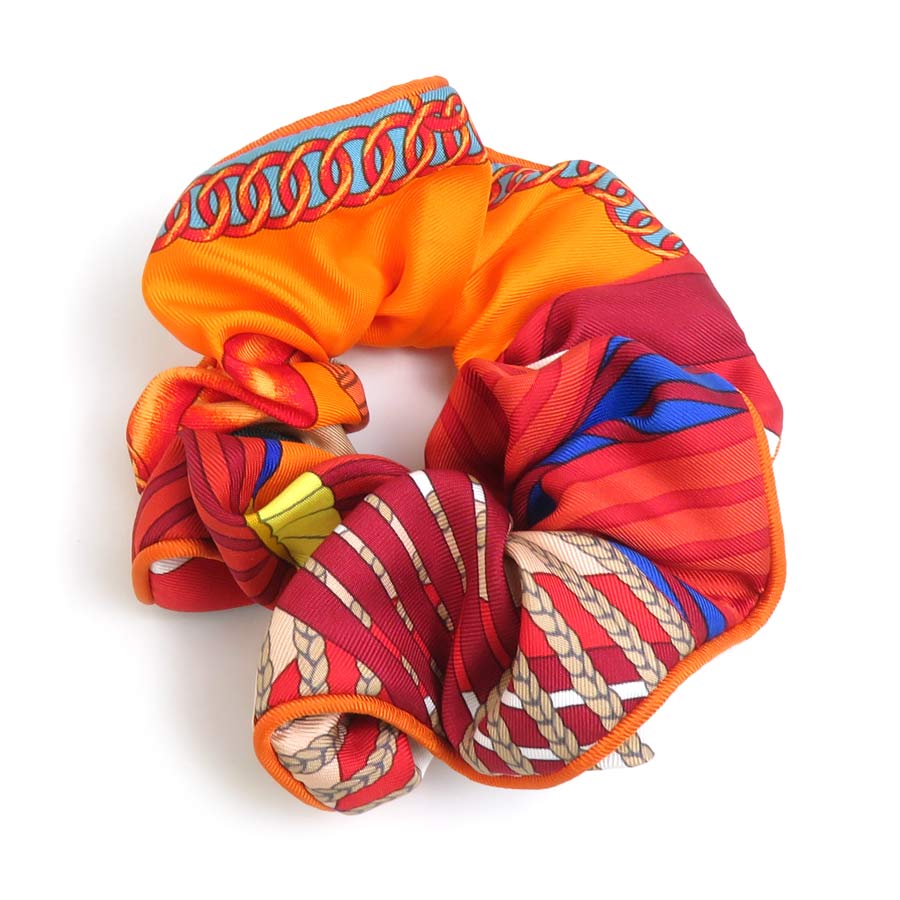 エルメス HERMES シュシュ シルク オレンジ/マルチカラー レディース e59823a