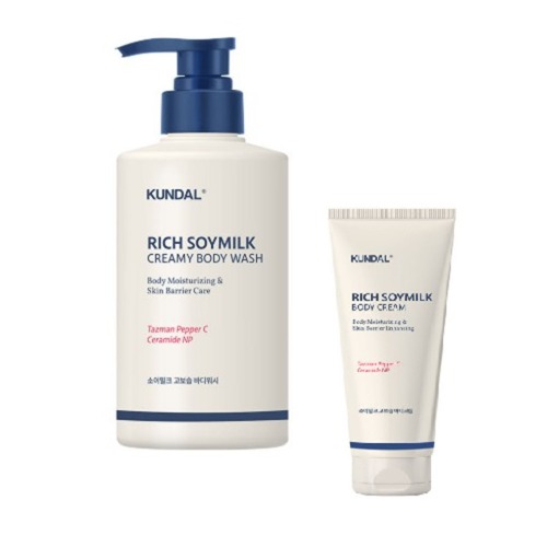クンダルリッチソイミルククリミボディウォッシュメロウバニラ500ml +ボディクリームメロウバニラ200ml高保湿