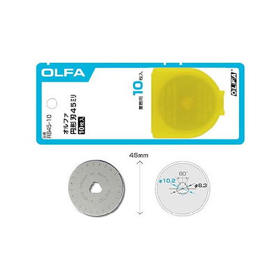 他サイト： オルファ　円形刃45ミリ替刃10枚入ブリスター　RB4510_の商品画像