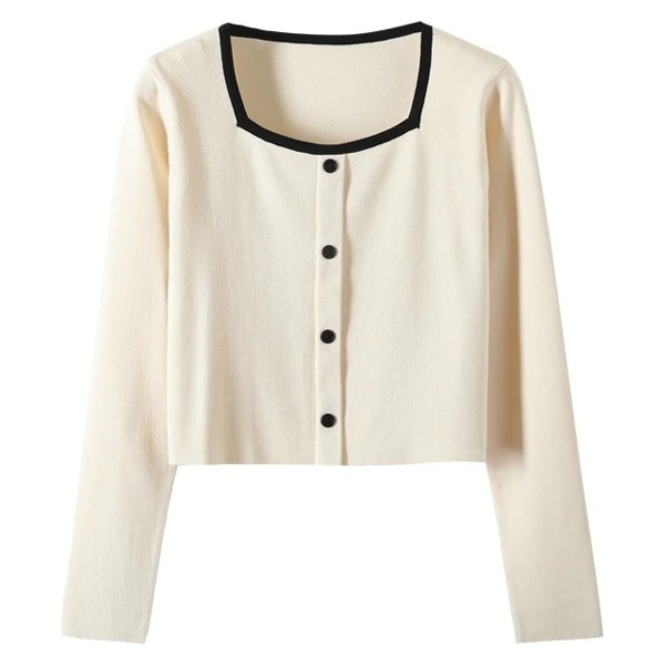 4色 アウター カーディガン レディース 春 きれいめ 軽い ショート丈 長袖 スクエアネック 襟なし ノーカラー ストレート フード付き ポケット 黒 ブラック 青 ブルー 灰色 グレー 大人カラー