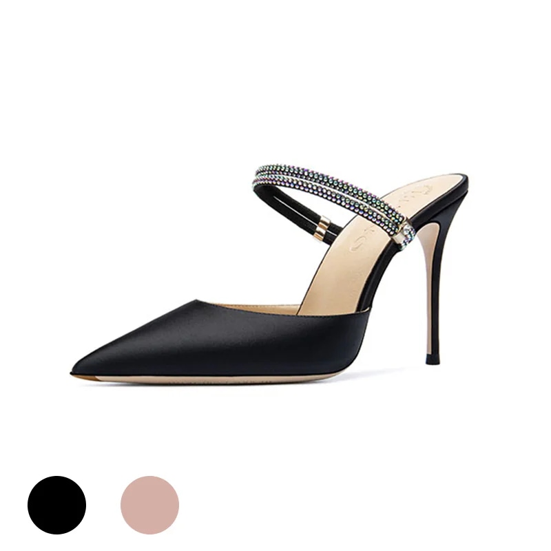 G30 シルク 本革 8CM 10CM 韓流超おすすめし 美脚 ヒール パンプス ローヒール 痛くない トングサンダル ストラップサンダル サボサンダル パーティー 大きいサイズ 結婚式 レディース