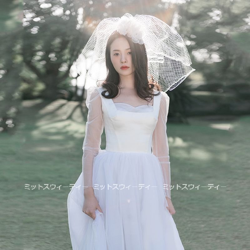 ウエディングドレス プリンセスラインドレス チュール 二次会 結婚式 花嫁 海外挙式 パーティードレス 披露宴 ブライダル ロングドレス 前撮り 大きいサイズ