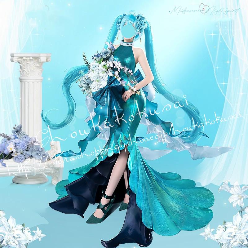 初音ミク 精霊 ドレス コスプレ衣装 イベント コスチューム 変装活動 仮装 学園祭 撮影 祭り クリスマス ハロウィン