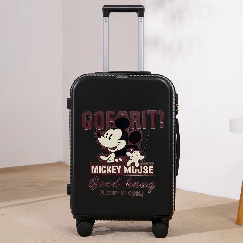 ディズニーミッキー新型スーツケース女子学生落書きミッキーマウス旅行パスワードボックス男性レバー丈夫長持ち