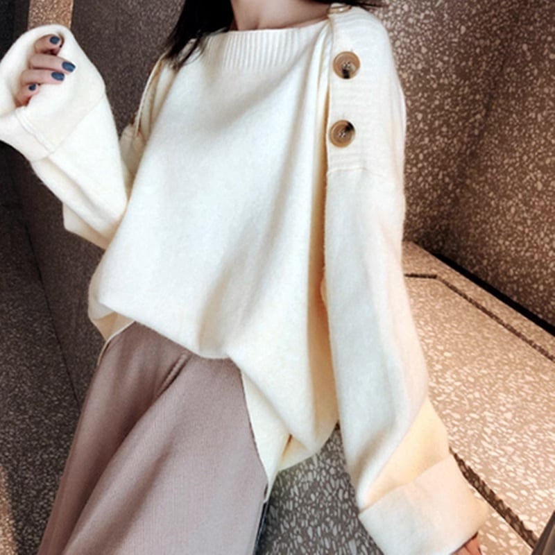 トップス ニットソー 袖あり 長袖 大人可愛い きれいめ シンプル カジュアル 大人 上品 おしゃれ お洒落 大人女子 ラブリー キュート ガーリー とろみ感 抜け感 秋 冬 2023 10代 20代