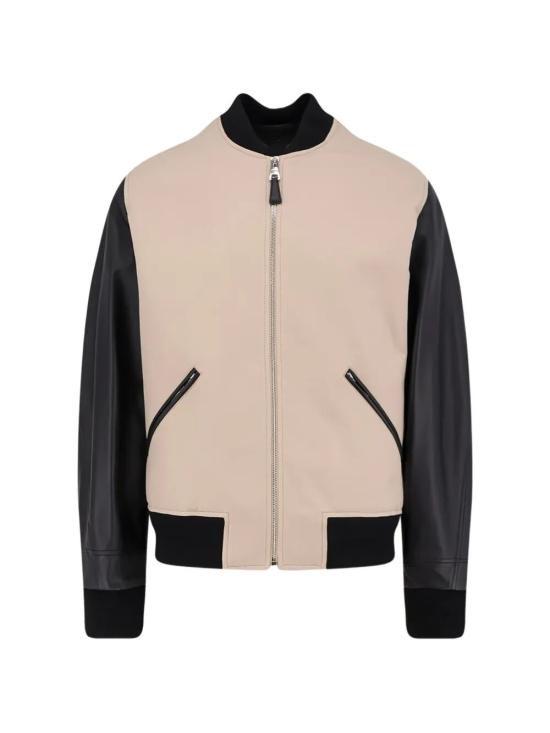 GIVENCHY Men Bikers Jacket BM01DZ6Y45 007 BLACK BEIGE