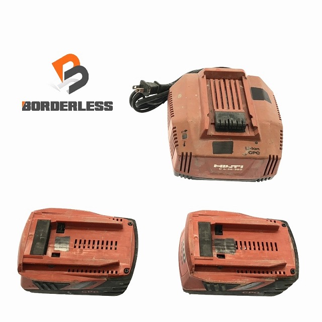 used HILTI ヒルティ 21.6V リチウムイオンバッテリー2個(B 22/5.2)充電器付き 電動工具 5.2Ah 101903