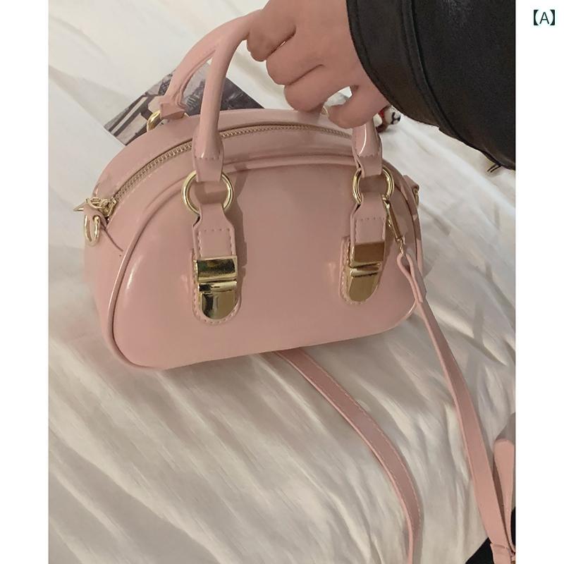 ハンドバッグ レディース 鞄 ショルダーバッグ 斜めがけ 韓国 おしゃれ かわいい ジッパー ピンク ブラック グリーン