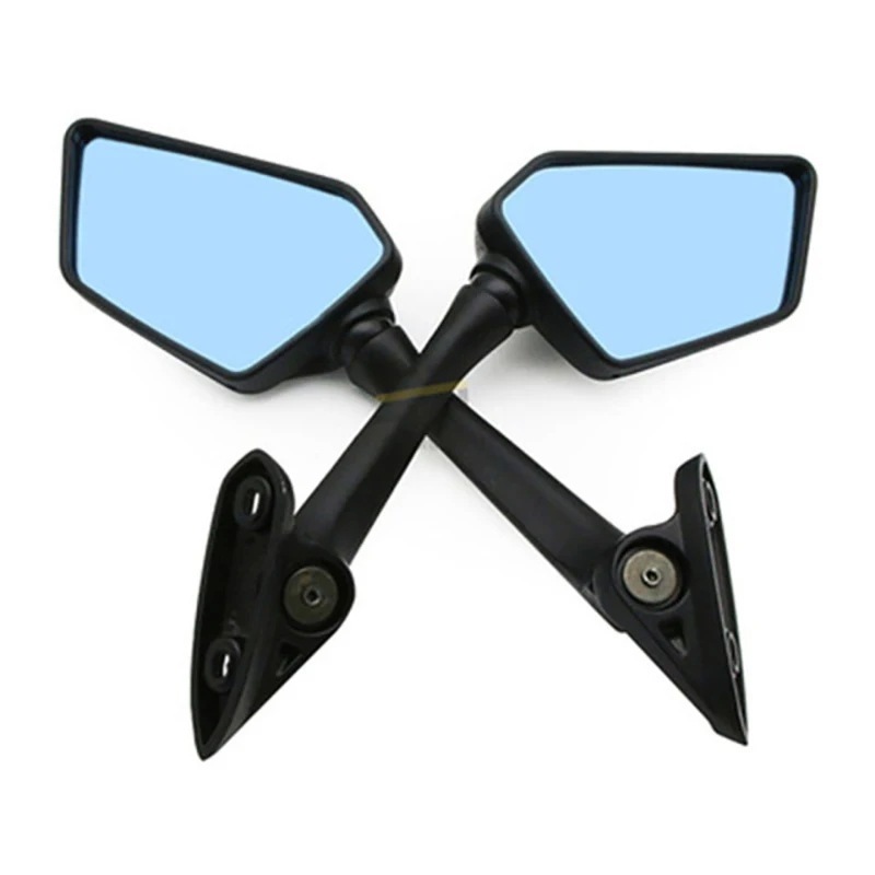 保護フィルム付きバックミラー 1ペア ヤマハR25 r15 nmax155 xmax300用 Blue mirror