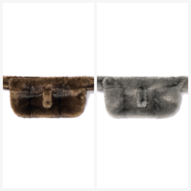 【OPEN Yy】25FW FURRY POCKET BELT BAG : 2COLORS
