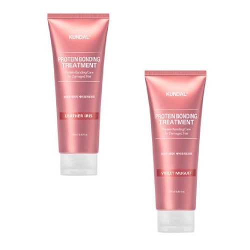 クンダルプロテインダメージケアトリートメントレザーアイリス250ml+バイオレットミューゲー250ml香りしっとり柔らかい