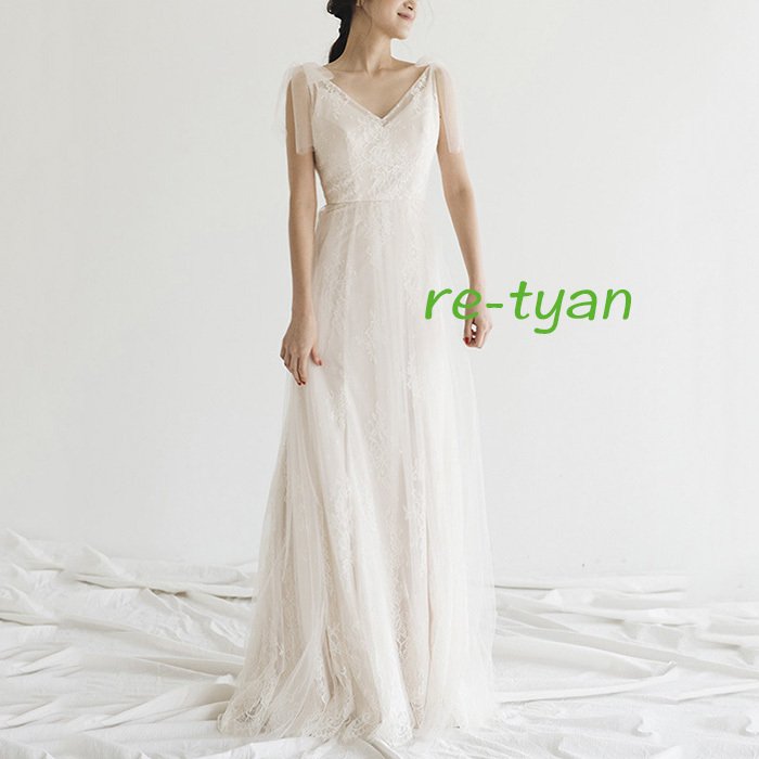 ウェディグドレス 結婚式aラインドレス花嫁 白二次会ワンピース海外挙式 大きいサイズ カジュアル ブ