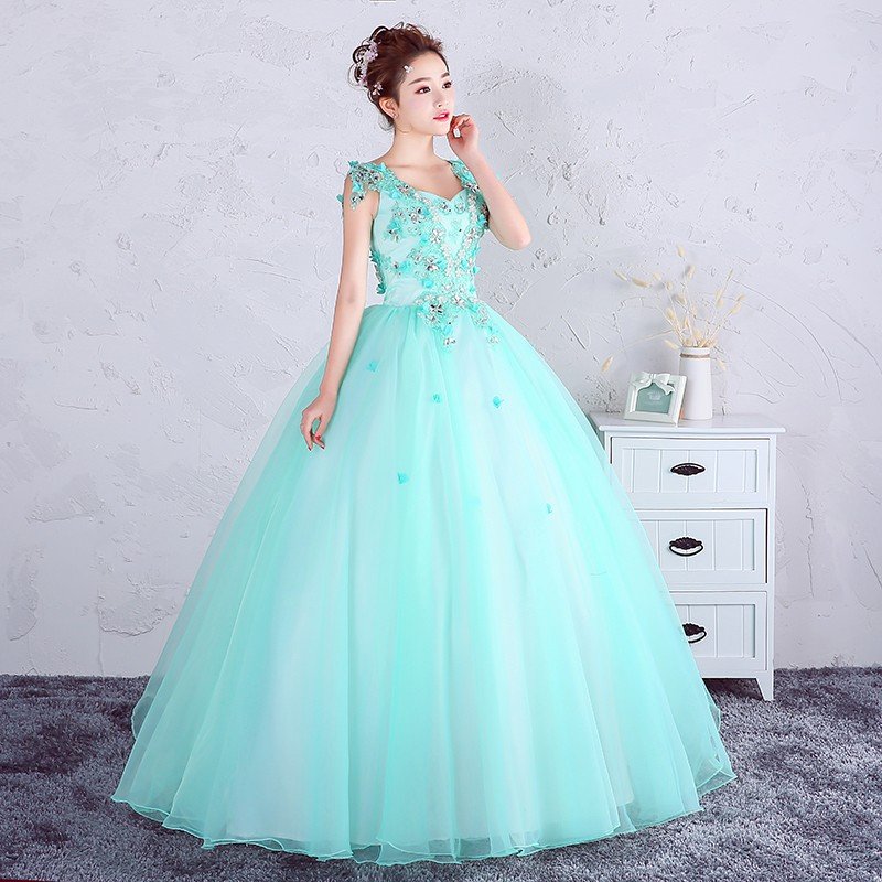 カラードレス ロングドレス二次会 パーティードレス 花嫁 ウェディングドレス コンサート 披露宴 結婚式 演奏会ステージ衣装 グリーン