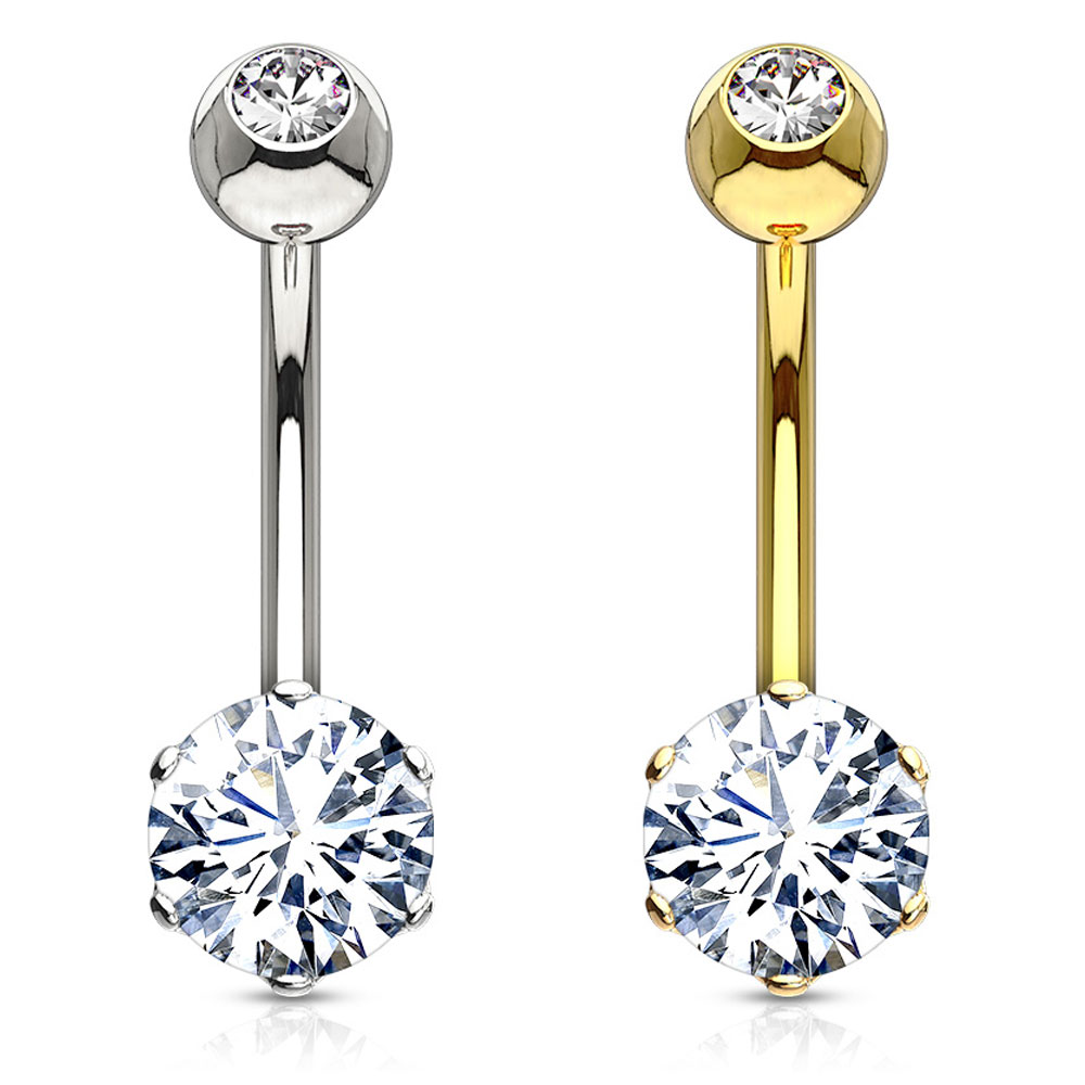へそピアス 14K 14金 14G ラウンドジュエル バナナバーベル ボディピアス ボディーピアス 15,464円