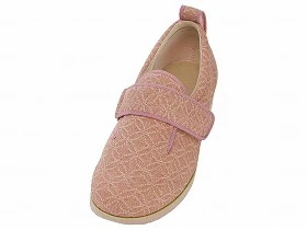 徳武産業 あゆみシューズ 介護靴 施設用 ダブルマジックII 雅（みやび） 5E ピンク 片足/左LLサイズ 7020