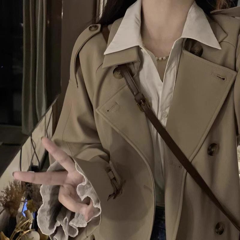 新作 可愛い トレンチコート アウター 秋 セミロング 英伦風 コート 流行りコート ジャケット ロングコート レディース トップス 大きいサイズ 大人っぽチェスターコ 春トレンチコート