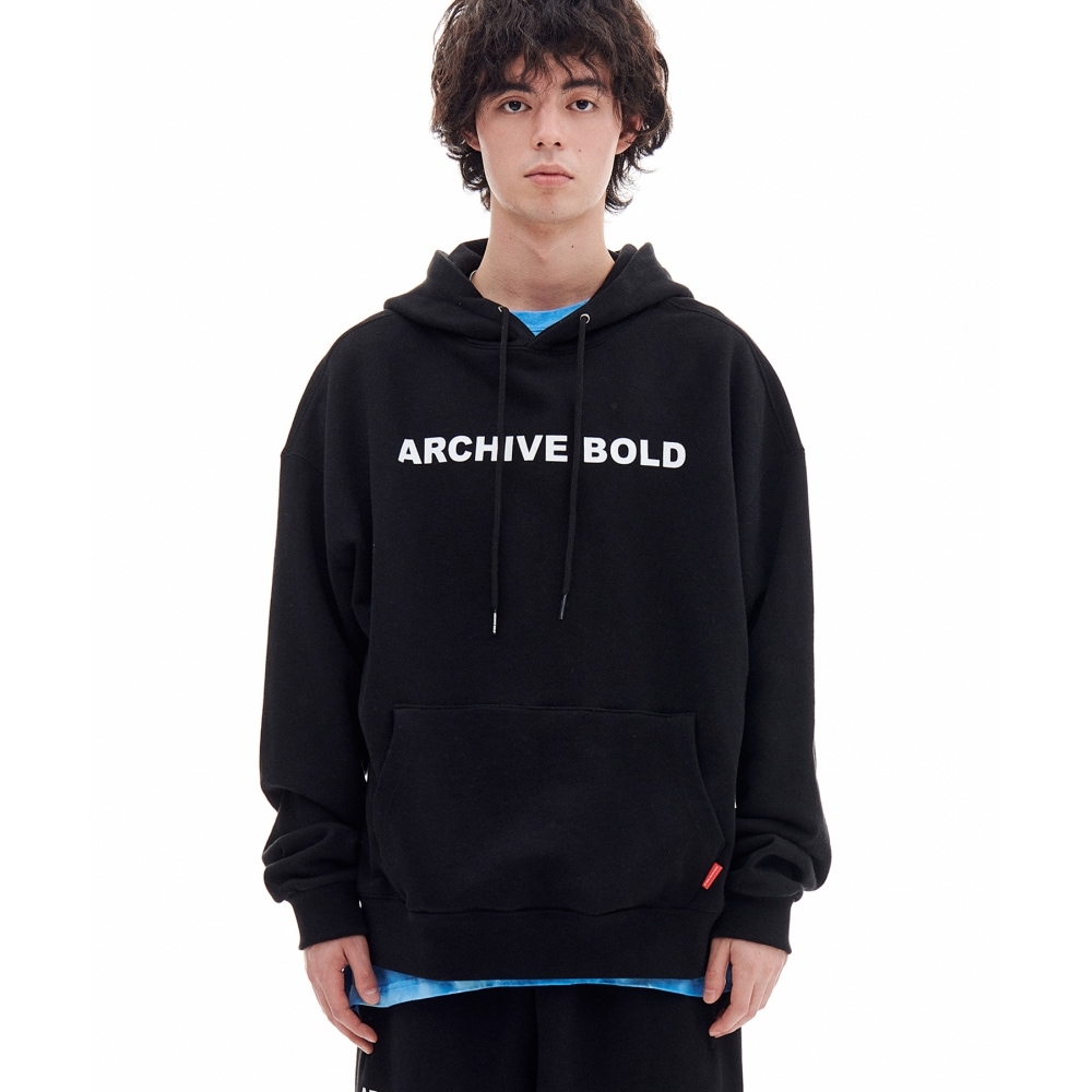 ARCHIVE BOLD BASIC LOGO フード (BLACK)