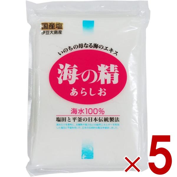 塩 粗塩 あら塩 海の精 あらしお 500g 5個