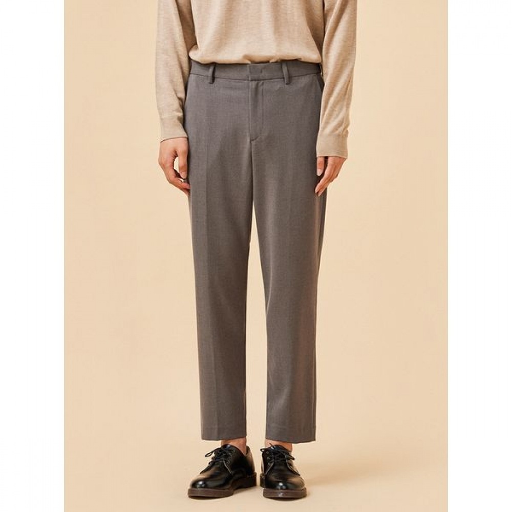 [JUJU] ダークブラウンメンズテーパードフィットスラックスJ322402011