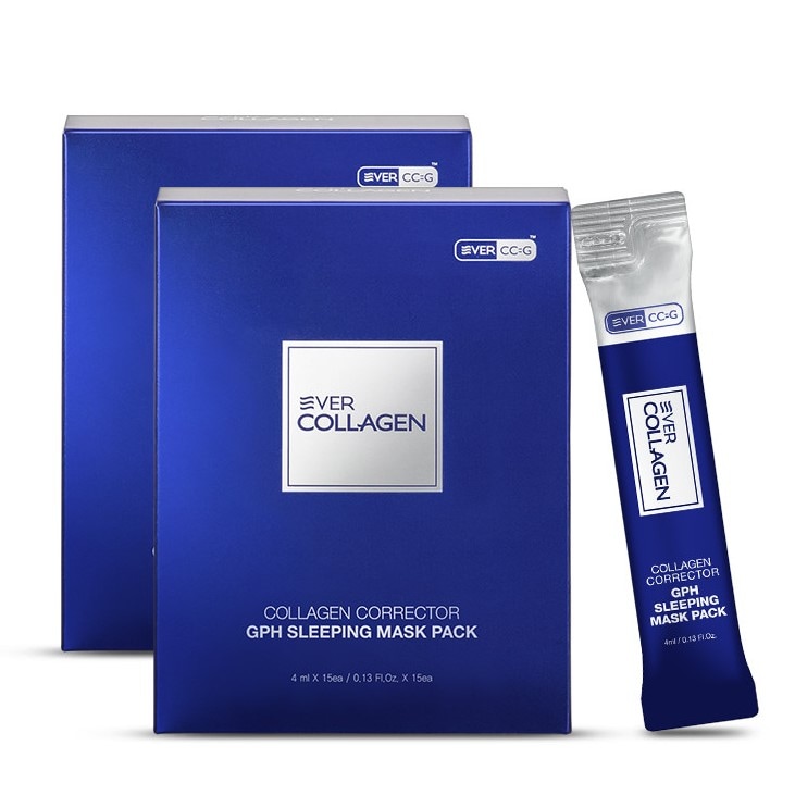 1+1 塗る エバーコラーゲン スリーピング マスクパック 15包 x 2 Box 睡眠 水分 コラーゲン newtree スリーピングパック