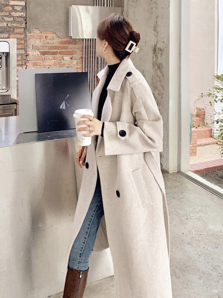 チェスターコート レディース 40代 チェスターコート 黒 ロング丈 ラシャコートひざ下 厚手