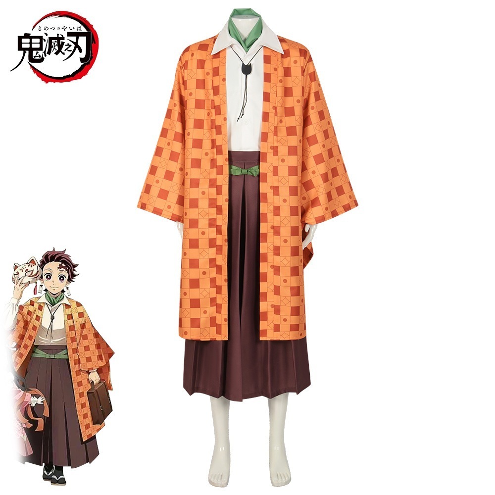 ハロウィンcos服かまどの炭治郎着物コスプレショー服
