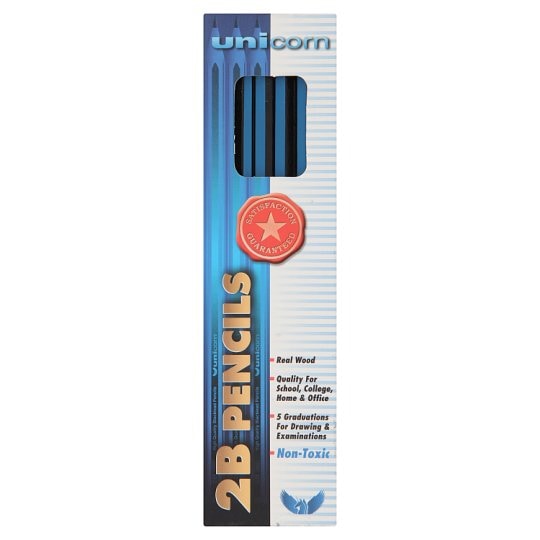 Unicorn 2B High Quality Blacklead Pencils 12pcs