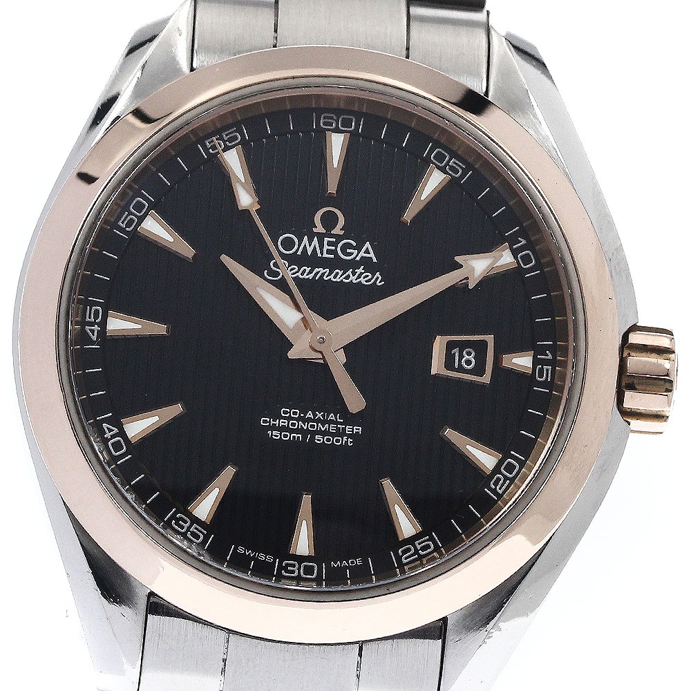 オメガ OMEGA 231.20.34.20.01.003 シーマスター アクアテラ コーアクシャル 自動巻き レディース 保証書付き_888087【中古】