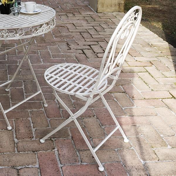 ガーデンチェア 椅子 ガーデンチェアー いす チェア 白 ホワイト ブラウン 折畳み 折りたたみ 1脚 単品