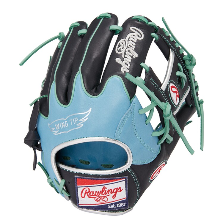 軟式野球 HOH MLB COLOR SYNC 内野手用 11.25（LH右投用） サックス×ネイビー #GR3HMN52W-SX/N