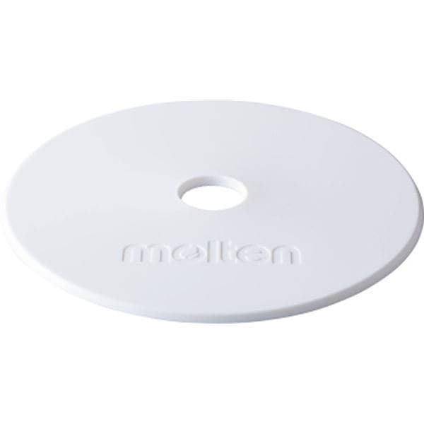 (モルテン Molten) 屋外用 マーカーパッド 10枚組 (ホワイト) 高さ5mm×直径20cm 中央穴3cm 日本製 別売ホルダー収納可