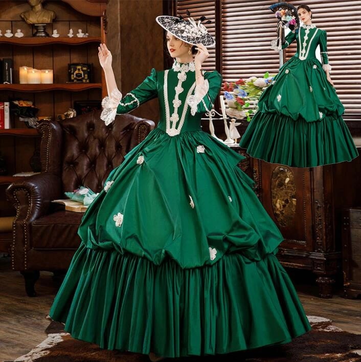 ステージ衣装 お姫様ドレス 花柄 帽子付き 貴婦人ドレス 貴族ドレス 可愛い 撮影 演劇 文化祭 ロングドレス ハロウィン クリスマス 高級感 ヨーロッパ風ドレス オペラ声楽 パーティードレス 8,715円