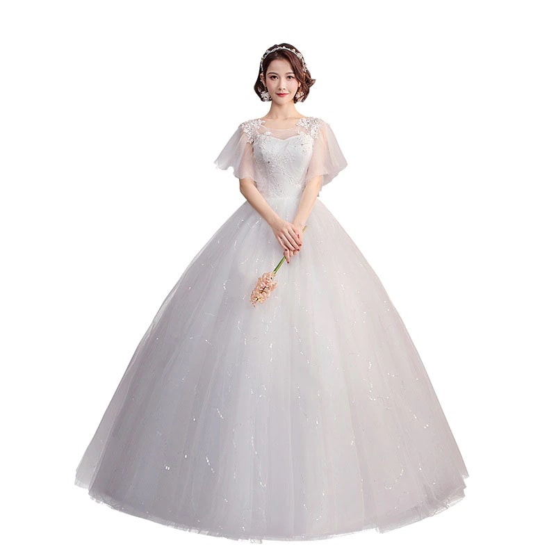 ウェディングドレス 白 二次会 結婚式　大きいサイズ エンパイアライン 披露宴 パーティー 二次会