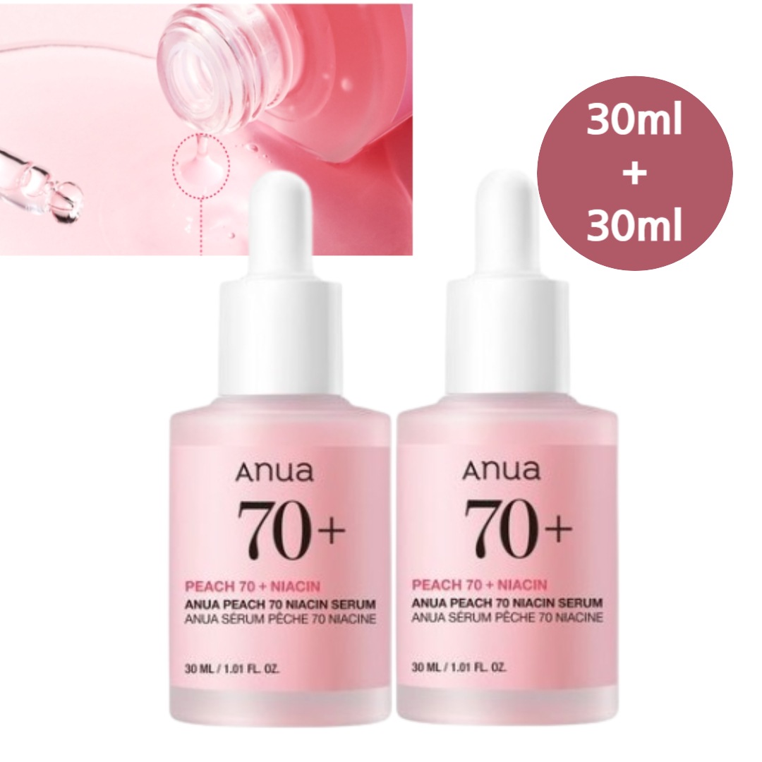 【ヒョクs pick/正規品/1+1】桃70％ナイアシンセラム, 30ml+30ml/水分/角質鎮静/光彩/メイク維持/韓国コスメ