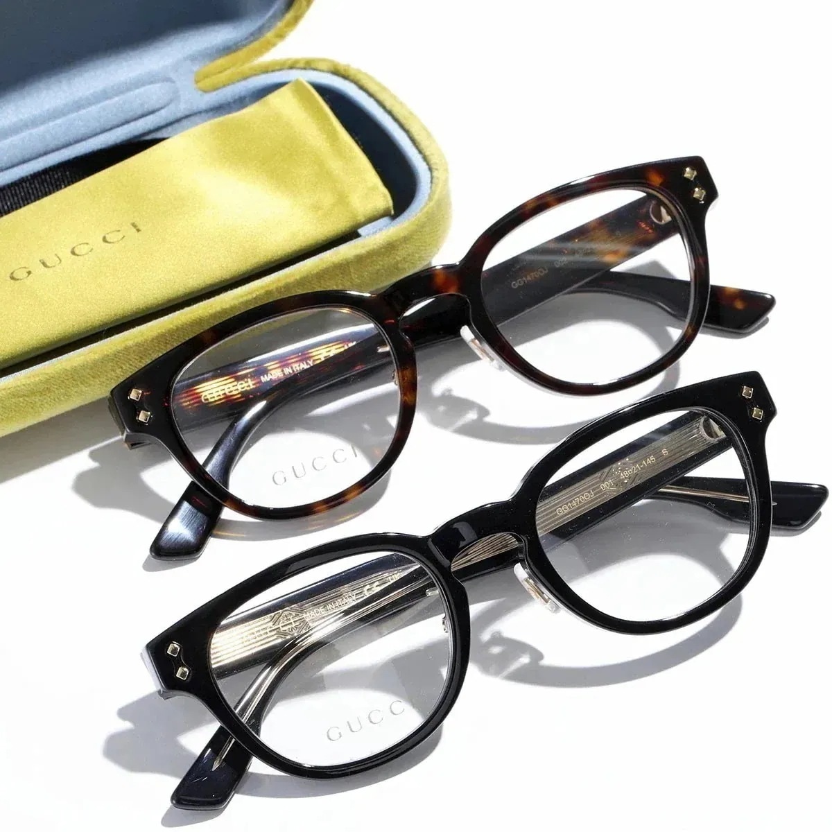 GUCCI グッチ メガネ GG1470OJ レディース ウェリントン ボストン めがね 伊達メガネ ダテ 眼鏡 ロゴ アイウェア カラー2色