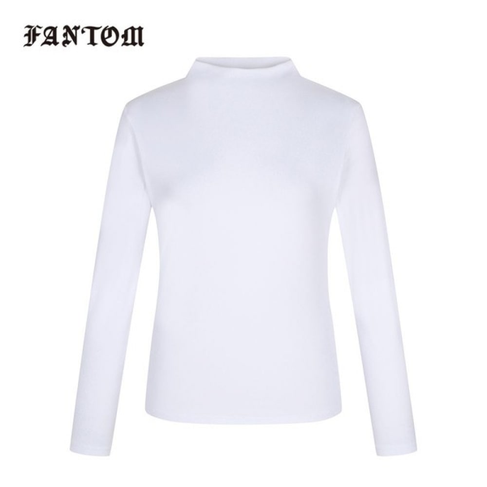 [Phantom] レディースリブ付きハーフネック長袖インナーTシャツ