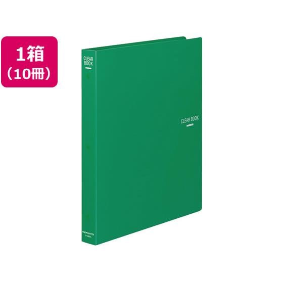 クリヤーブック 差替式 A4タテ 30穴 背幅34mm 緑 10冊 コクヨ ﾗ-460G