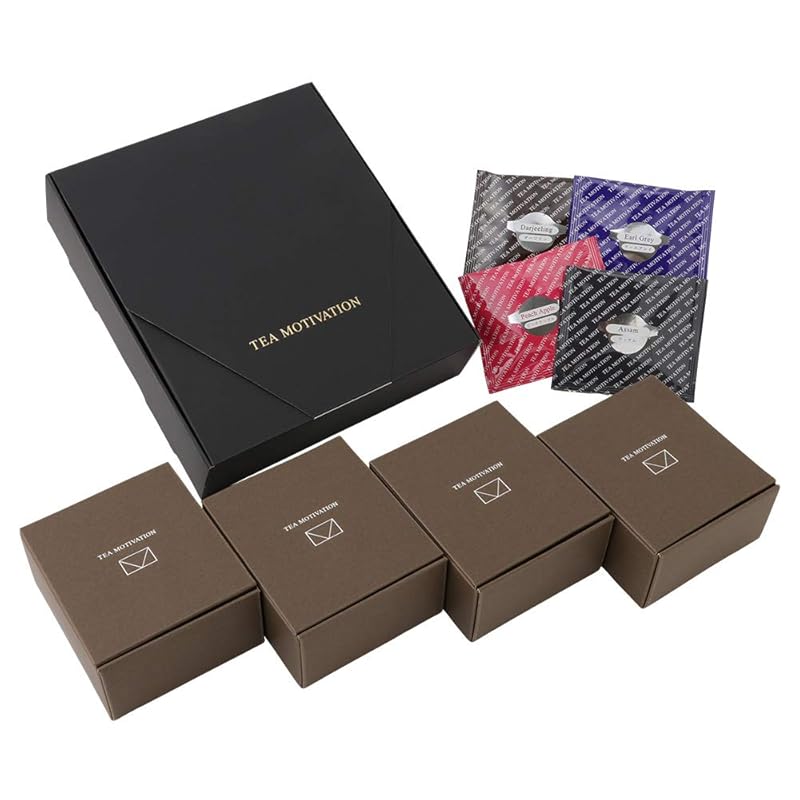 TEA MOTIVATION 紅茶 ギフト 紅茶ギフト ティーバッグ 4種アソート44包入 アールグレイ ダージリン アッサム ももりんご ギフト包装済 ホワイトデー 母の日