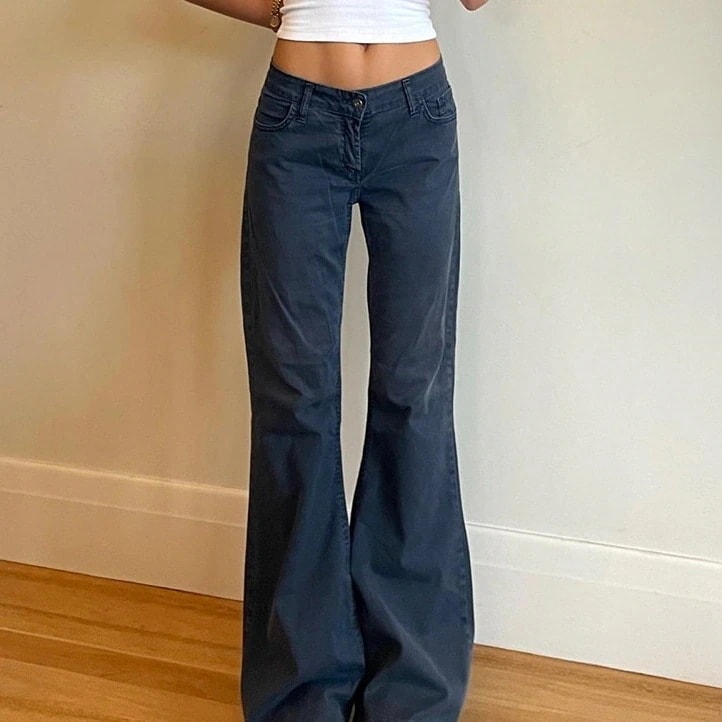 ２点で13o円OFF！【最安値挑戦】 シルエット加工ゆったりレッグレディースカジュアル型サイズ衣装 ストリートファッション系モップ韓国風ファッション練習ジーンズ K-POP ジーンズ ハイウエスト ボ