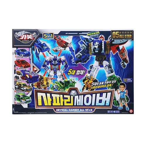 [ハローカーボット] サファリセーバー オールスター 5in1 タイガーブーム ドラムキング ホーク ハイスターバーン ハウラー 盾 キューブパック 合体 変身 ロボット 韓国 おもちゃ