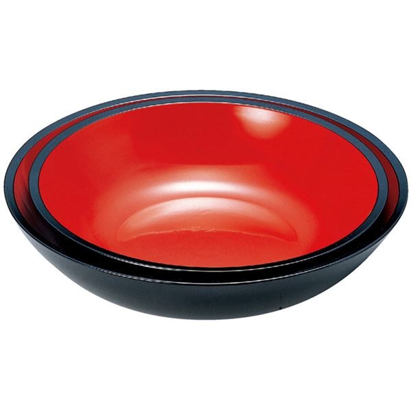 尺6 こね鉢/調理器具 黒内朱 M 直径481mm108mm 日本製 食洗機対応 和食 レストラン 店舗 お店