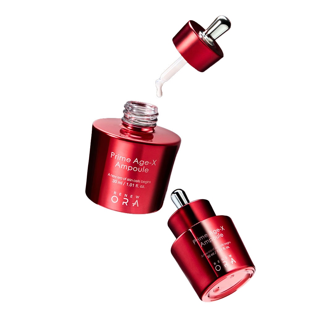 RENEWORA Prime Age-X Ampoule 30ml/美白・シワ改善のW機能/エイジレス/ハリ/スローエイジング/アンチエイジング/シワケア/濃密/低刺激/NMN/韓国化粧品